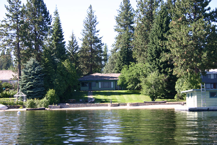 Some of the first homes built on Payette Lake.
